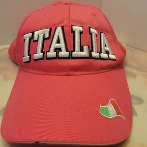 Women's Lady's Embroidered Pink Italia Hat
